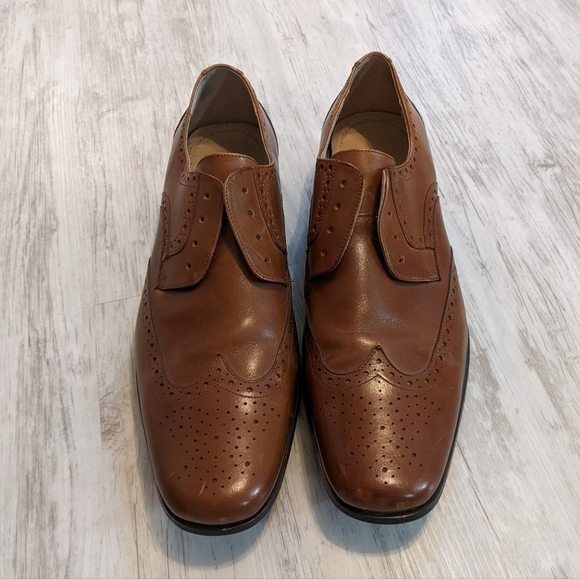 Stacy Adams Genuine Brown Leather‎ Oxford Men's Dress Shoes Size 11M - Picture 1 of 10